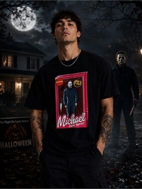 Michael Pure Terror in Barbie Box Graphic Tee